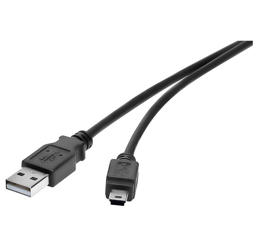 Renkforce Renkforce USB-Kabel USB 2.0 USB-A Stecker, USB-Mini-B Stecker 0.15 m S USB-Kabel, (15.00 cm) von Renkforce