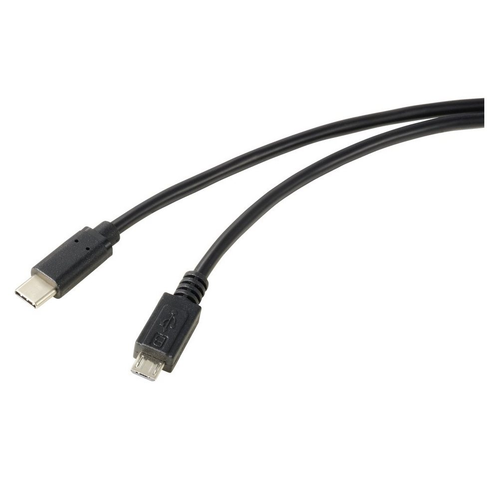 Renkforce Renkforce USB-Kabel USB 2.0 USB-C® Stecker, USB-Micro-B Stecker 1.00 m USB-Kabel, (100.00 cm) von Renkforce