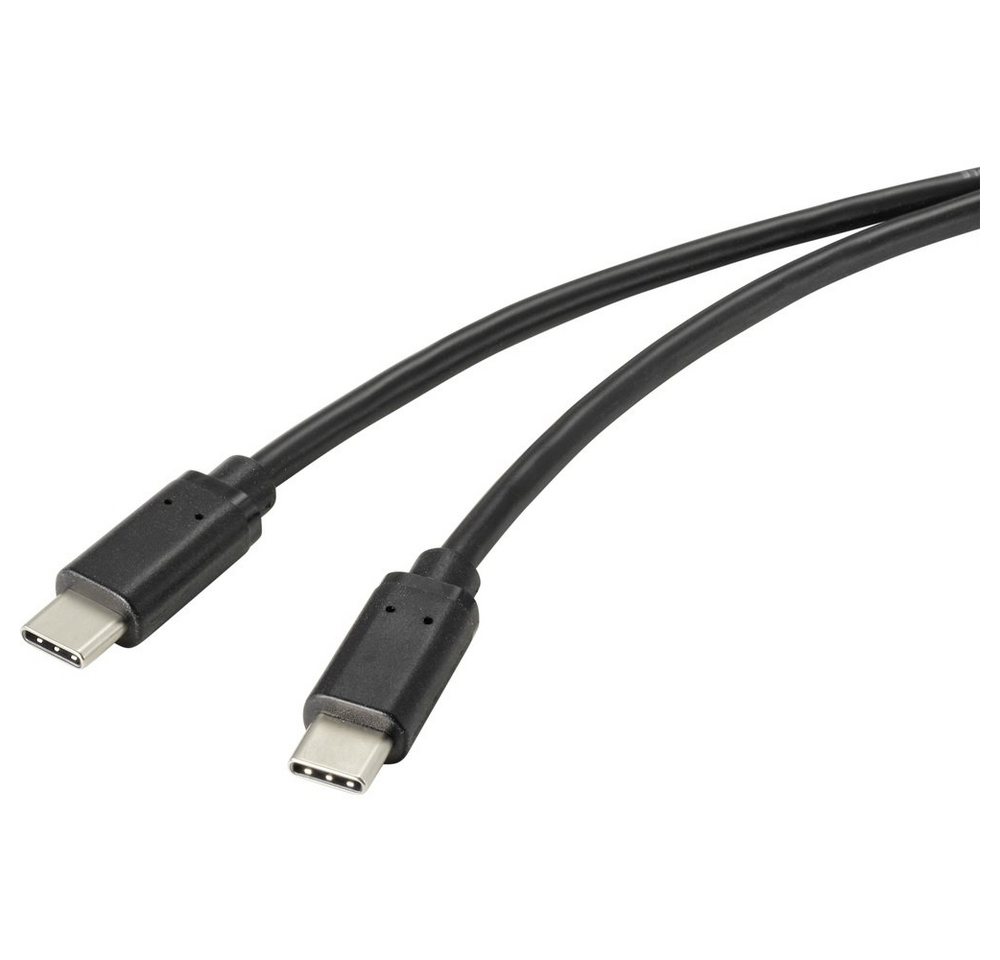 Renkforce Renkforce USB-Kabel USB 2.0 USB-C® Stecker 1.00 m Schwarz mit antimikr USB-Kabel, (1.00 cm) von Renkforce