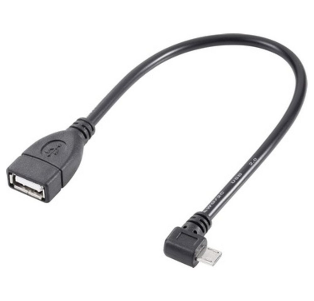 Renkforce Renkforce USB-Kabel USB 2.0 USB-Micro-B Stecker, USB-A Buchse 0.10 m S USB-Kabel, (0.10 cm) von Renkforce