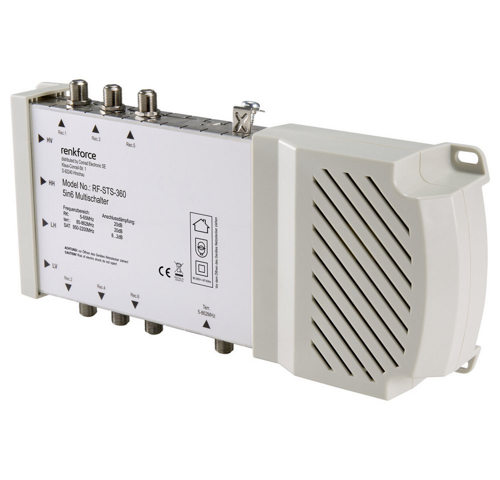 Renkforce SAT-Multischalter Renkforce RF-STS-360 SAT Multischalter Eingänge (Multischalter): 5 (4 von Renkforce