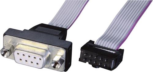 Renkforce Seriell Anschlusskabel [1x D-SUB-Buchse 9pol. - 1x Buchsenleiste 10pol.] 0.26m Grau von Renkforce