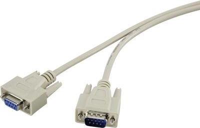 Renkforce Seriell Verlängerungskabel [1x D-SUB-Stecker 9pol. - 1x D-SUB-Buchse 9pol.] 10 m Beige Renkforce (1406219) von Renkforce