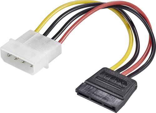 Renkforce Strom Adapter [1x IDE-Strom-Stecker 4pol. - 1x SATA-Strom-Buchse 15pol.] 0.12m Schwarz, Ro von Renkforce