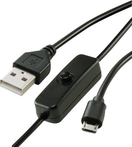 Renkforce Strom-Kabel Raspberry Pi, BBC micro:bit [1x USB 2.0 Stecker A - 1x USB 2.0 Stecker Micro-B von Renkforce