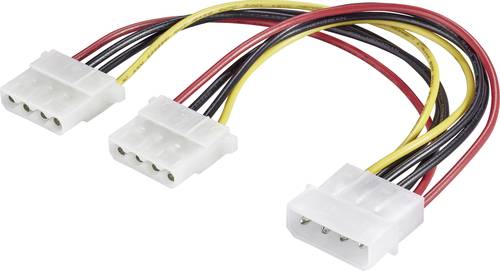 Renkforce Strom Verlängerungskabel [1x IDE-Strom-Stecker 4pol. - 2x IDE-Strom-Buchse 4pol.] 0.20m S von Renkforce