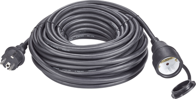 Renkforce Strom Verlängerungskabel [ Schutzkontakt-Stecker - Schutzkontakt-Kupplung] 16 A Schwarz 20.00 m Renkforce von Renkforce