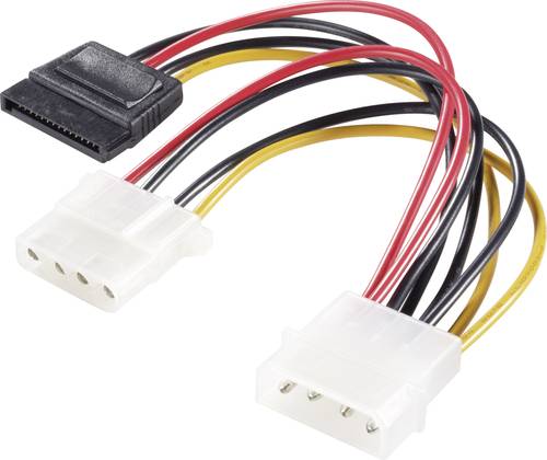 Renkforce Strom Y-Adapter [1x IDE-Strom-Stecker 4pol. - 1x SATA-Strom-Buchse 15pol., IDE-Strom-Buchs von Renkforce