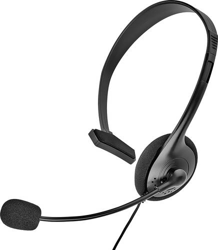 Renkforce Telefon On Ear Headset kabelgebunden Mono Schwarz Lautstärkeregelung, Mikrofon-Stummschal von Renkforce