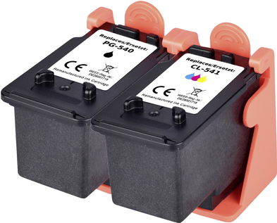 Renkforce Tinte Kombi-Pack ersetzt Canon PG-540 + CL-541 (5225B006) Kompatibel Kombi-Pack Schwarz, Cyan, Magenta, Gelb RF-I-C-PG540CL540BCMY2PK RF-5628790 (RF-5628790) von Renkforce
