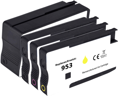 Renkforce Tinte Kombi-Pack ersetzt HP 953 (6ZC69AE) Kompatibel Kombi-Pack Schwarz, Cyan, Magenta, Gelb RF-I-HP953BKCMY4PK RF-5718854 (RF-5718854) von Renkforce