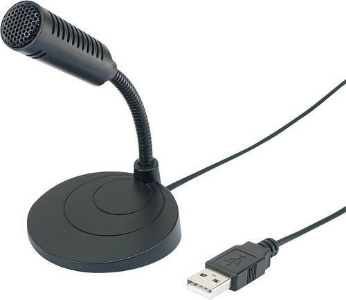 Renkforce UM-80 Schwanenhals USB-Mikrofon Übertragungsart (Details):Kabelgebunden inkl. Kabel USB K von Renkforce
