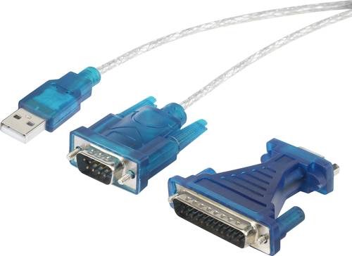 Renkforce USB 1.1 Adapter [1x D-SUB-Stecker 9pol., D-SUB-Stecker 25pol. - 1x USB 1.1 Stecker A] verg von Renkforce