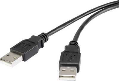 Renkforce USB 2.0 Kabel [1x USB 2.0 Stecker A - 1x USB 2.0 Stecker A] 1 m Schwarz vergoldete Steckkontakte Renkforce (RF-4463028) von Renkforce