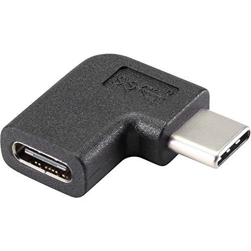 Renkforce USB 3.1 (Gen 2) Adapter [1 x USB-C-Stecker – 1 x USB-C-Buchse] 90 Grad nach rechts abgewinkelt von Renkforce