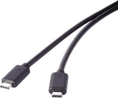 Renkforce USB 3.1 Gen 2 Anschlusskabel [1x USB-C Stecker - 1x USB-C Stecker] 0.50 m Schwarz vergoldete Steckkontakte Renkforce (1460356) von Renkforce