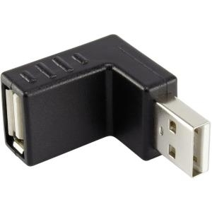 Renkforce - USB-Adapter - USB (M) gewinkelt zu USB (W) - USB 2.0 - 5 V - 0.5 A - Schwarz von Renkforce