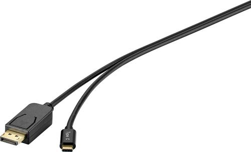 Renkforce USB-C® / DisplayPort Adapterkabel USB-C® Stecker, DisplayPort Stecker 1.80m Schwarz RF-4 von Renkforce