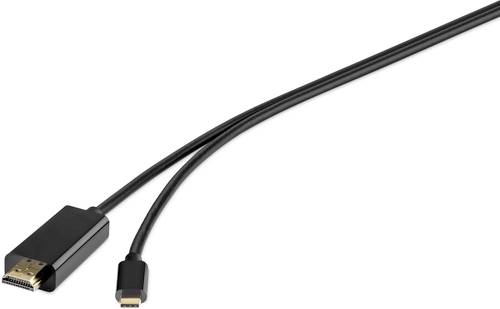 Renkforce USB-C® / HDMI Adapterkabel USB-C® Stecker, HDMI-A Stecker 1.80m Schwarz RF-4535910 USB-C von Renkforce