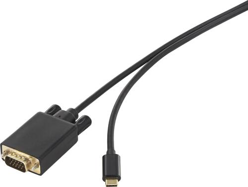 Renkforce USB-C® / VGA Adapterkabel USB-C® Stecker, VGA 15pol. Stecker 0.50m Schwarz RF-3385696 US von Renkforce