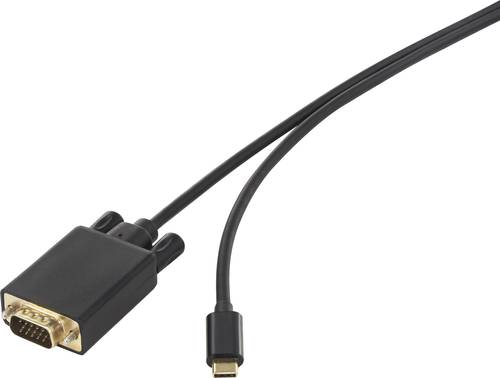 Renkforce USB-C® / VGA Adapterkabel USB-C® Stecker, VGA 15pol. Stecker 3.00m Schwarz RF-3385692 US von Renkforce