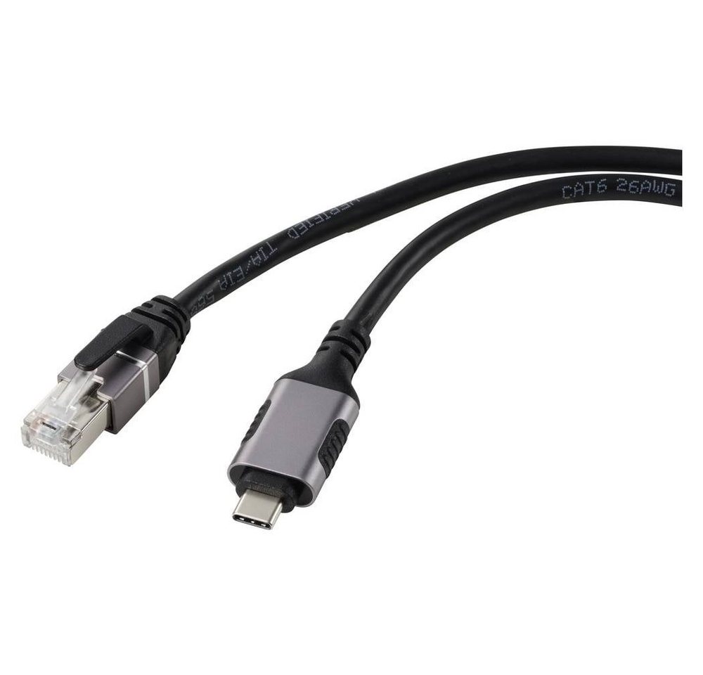 Renkforce USB-C® auf Gigabit Ethernet Adapterkabel 5 m USB-Adapter, Aluminium-Stecker von Renkforce