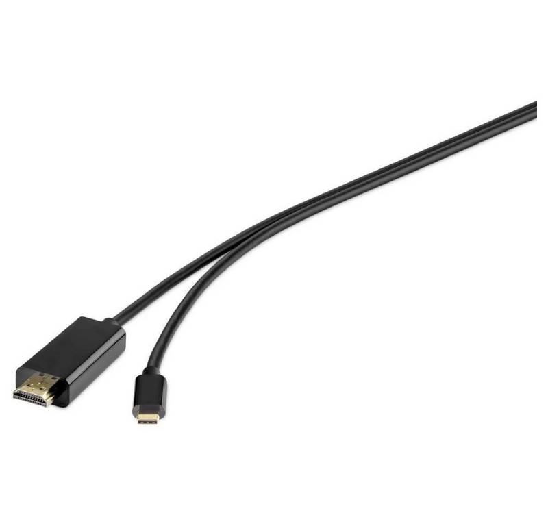 Renkforce USB-C™ zu HDMI Anschlusskabel 1.8 m HDMI-Kabel, (1.80 cm) von Renkforce