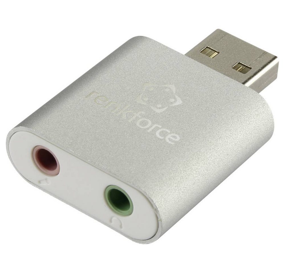 Renkforce USB-Headset-Adapter / Externe Mini-Soundkarte Soundkarte, externe Kopfhöreranschlüsse von Renkforce