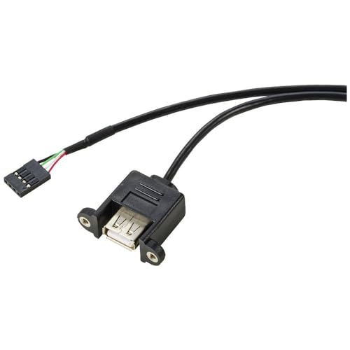Renkforce USB-Kabel USB 2.0 Pfostenstecker 4pol., USB-A Buchse 0.60 m Schwarz schraubbar RF-5719748 Renkforce USB-Kabel USB 2.0 Pfostenstecker 4pol., USB-A Buchse 0.60 m Schwarz schraubbar RF-5719748 von Renkforce