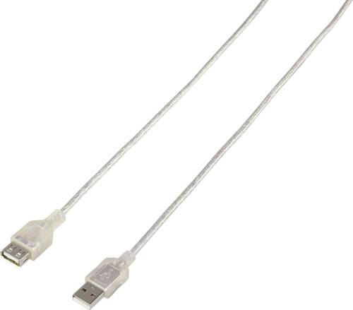 Renkforce USB-Kabel USB 2.0 USB-A Stecker, USB-A Buchse 4.50m Durchsichtig RF-4538150 von Renkforce