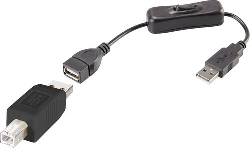 Renkforce USB-Kabel USB 2.0 USB-A Stecker, USB-B Stecker 0.25m Schwarz inkl. Ein/Aus-Schalter, vergo Renkforce USB-Kabel USB 2.0 USB-A Stecker, USB-B Stecker 0.25m Schwarz inkl. Ein/Aus-Schalter, vergo von Renkforce