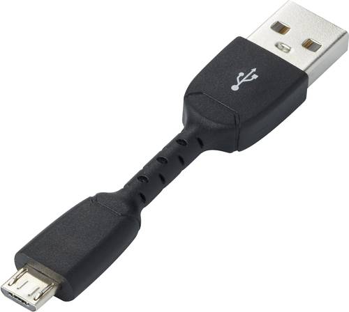 Renkforce USB-Kabel USB 2.0 USB-A Stecker, USB-Micro-B Stecker 0.05m Schwarz RF-4260171 von Renkforce