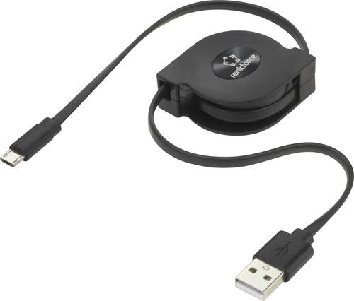 Renkforce USB-Kabel USB 2.0 USB-A Stecker, USB-Micro-B Stecker 0.80m Schwarz RF-4352332 Renkforce USB-Kabel USB 2.0 USB-A Stecker, USB-Micro-B Stecker 0.80m Schwarz RF-4352332 von Renkforce