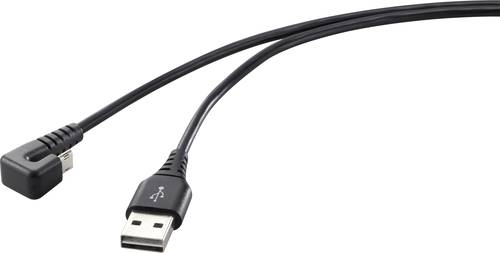 Renkforce USB-Kabel USB 2.0 USB-A Stecker, USB-Micro-B Stecker 1.00m Schwarz RF-4598342 von Renkforce