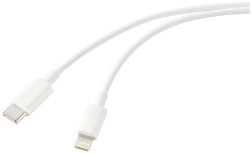Renkforce USB-Kabel USB 2.0 USB-C® Stecker, Apple Lightning Stecker 2.00m Weiß (frosted) RF-5724080 von Renkforce