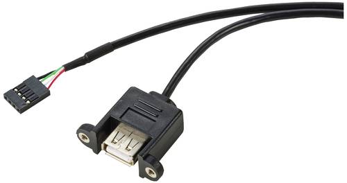 Renkforce USB-Kabel USB 2.0Pfostenstecker 4pol., USB-A Buchse 0.60m Schwarz schraubbar RF-5719748 Renkforce USB-Kabel USB 2.0Pfostenstecker 4pol., USB-A Buchse 0.60m Schwarz schraubbar RF-5719748 von Renkforce