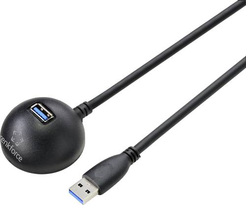 Renkforce USB-Kabel USB 3.2 Gen1 (USB 3.0 / USB 3.1 Gen1) USB-A Buchse 1.80m Schwarz RF-4969046 von Renkforce