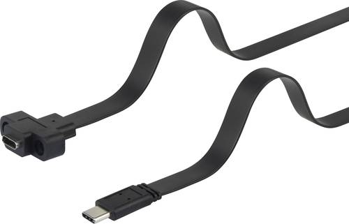 Renkforce USB-Kabel USB 3.2 Gen1 (USB 3.0 / USB 3.1 Gen1) USB-C® Stecker, USB-C® Buchse 0.25m Schw von Renkforce
