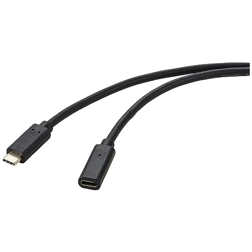 Renkforce USB-Kabel USB 3.2 Gen2 (USB 3.1 Gen2) USB-C® Stecker, USB-C® Buchse 2.00 m Schwarz PVC-Mantel RF-4755222 von Renkforce