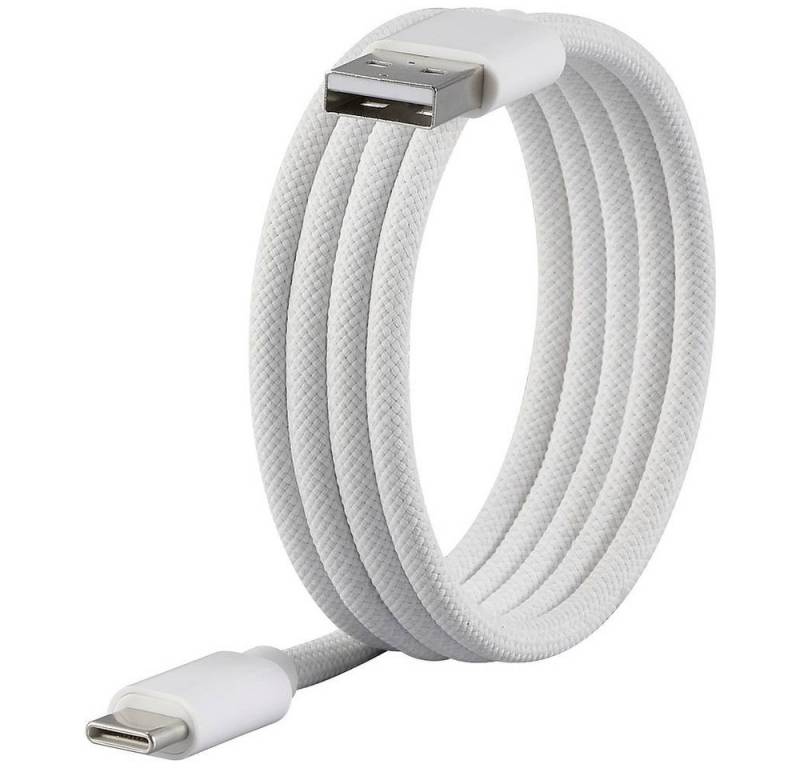 Renkforce USB-Kabel USB-Kabel, mit magnetischer Aufwicklung, Stoff-Ummantelung von Renkforce