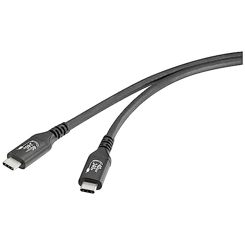 Renkforce USB-Kabel USB4® USB-C® Stecker, USB-C® Stecker 1.00 m Schwarz Aluminium-Stecker RF-5235978 von Renkforce