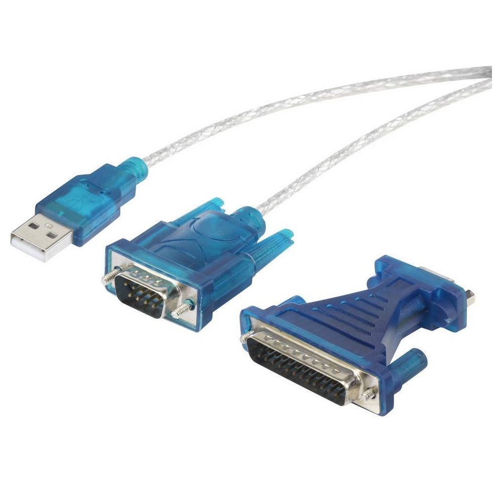 Renkforce USB-Seriell- USB zu D-SUB 9pol + D-SUB 25pol USB-Adapter, vergoldete Steckkontakte von Renkforce