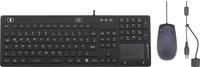 Renkforce USB-Tastatur, Maus-Set IP 68 Industrie Spritzwassergeschützt, Staubgeschützt, Touch-Oberfläche Schwarz (RF-4676664) von Renkforce