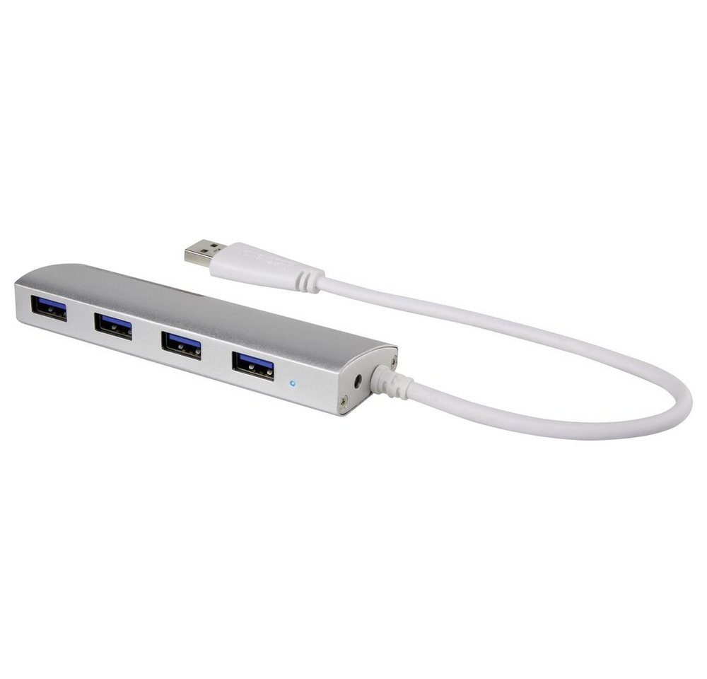 Renkforce USB-Verteiler Renkforce 4 Port USB 3.2 Gen 1-Hub (USB 3.0) Aluminium von Renkforce