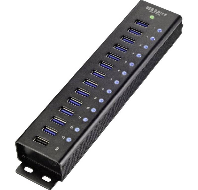Renkforce USB-Verteiler Renkforce RF-3897144 13 Port USB 3.2 Gen 1-Hub (USB 3.0) mit Aluminium von Renkforce
