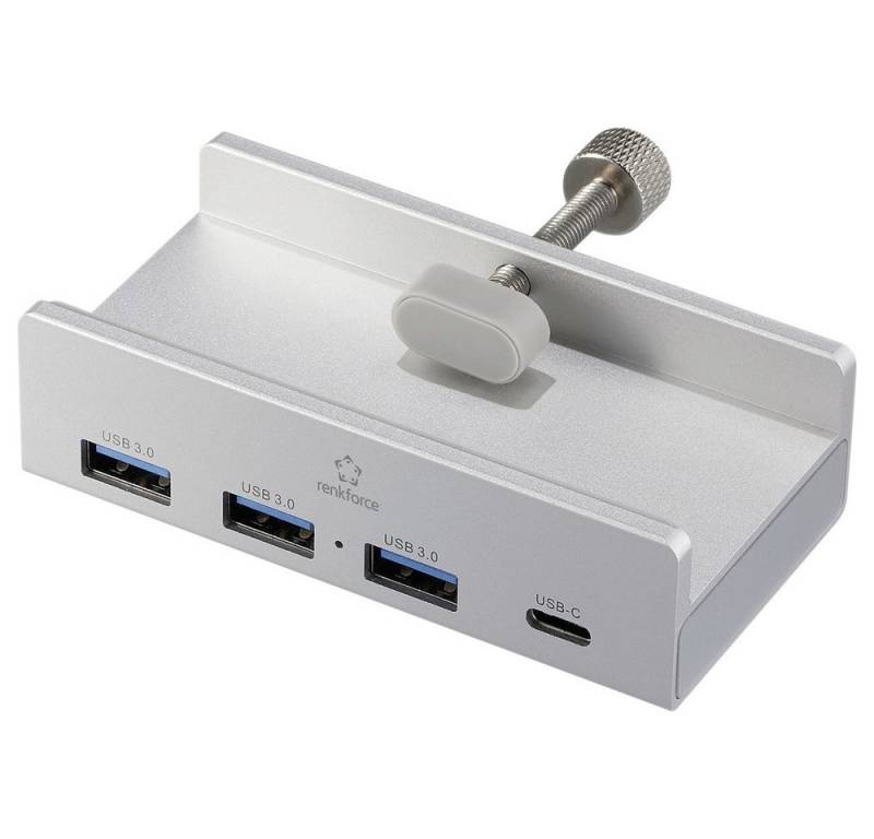Renkforce USB-Verteiler Renkforce RF-ACHB-350 1+3 Port USB 3.1 Gen 1-Hub mit Aluminiumgehäuse von Renkforce