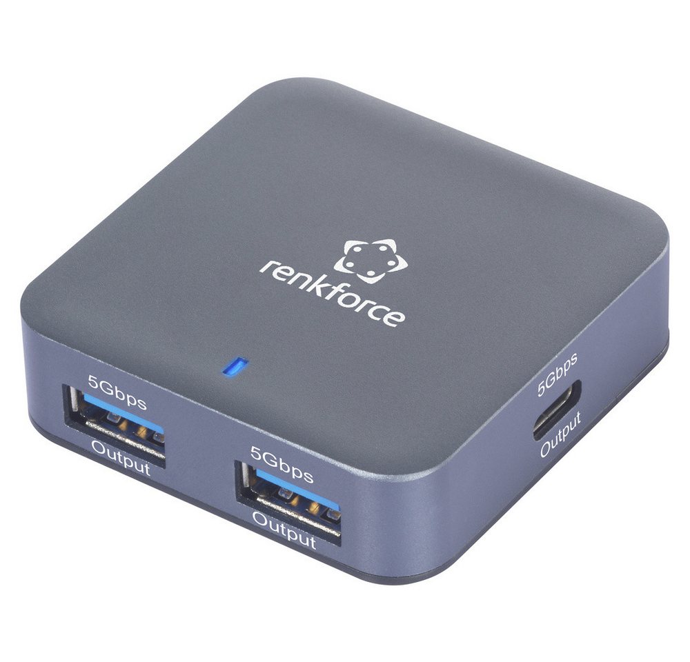 Renkforce USB-Verteiler Renkforce RF-USBH-480 4 Port USB 3.2 Gen 1-Hub (USB 3.0) USB-A, USB-C® von Renkforce