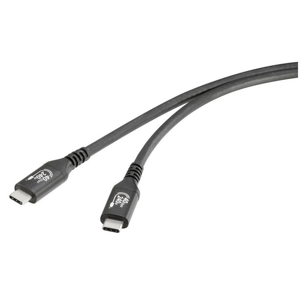 Renkforce USB4® Kabel USB-C®/C 1 m USB-Kabel, Aluminium-Stecker von Renkforce