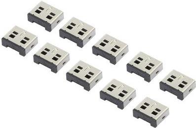 renkforce 10x USB-Aufsätze für USB-Portblocker Silber renkforce (rf-USBBlocker-02) von Renkforce
