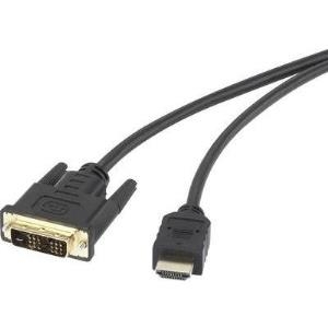 renkforce - Adapterkabel - HDMI männlich zu DVI-D männlich - 5 m - Dreifachisolierung - Schwarz von Renkforce